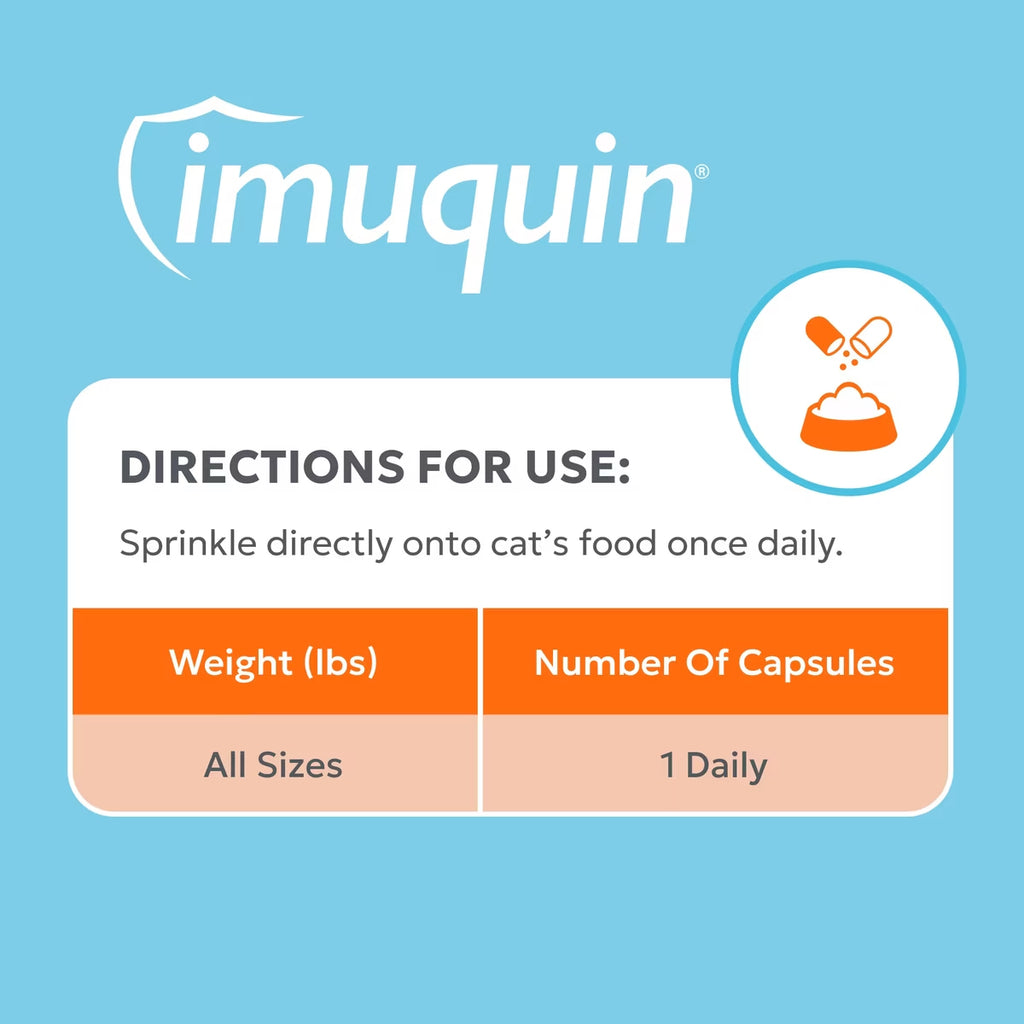 Nutramax Imuquin for Cats Sprinkle Capsules, 30ct